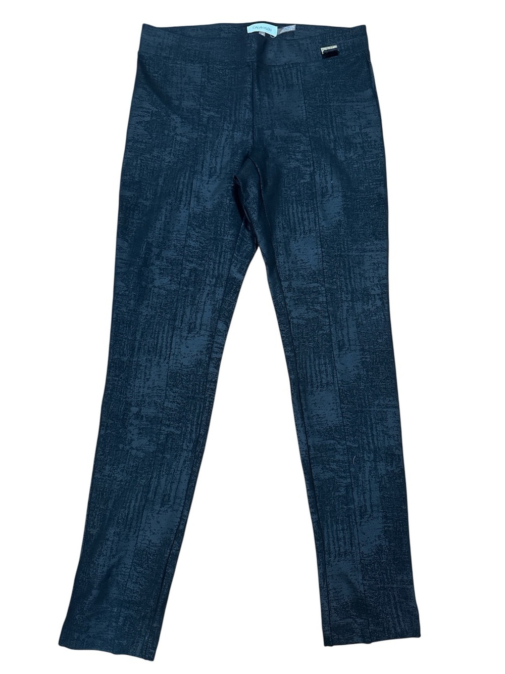 Calvin Klein Navy Textured Slim Pants